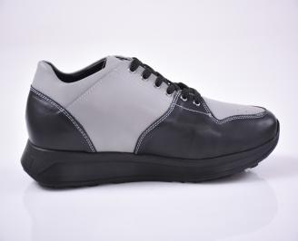 Мъжки обувки естествена кожа сиви EOBUVKIBG 3