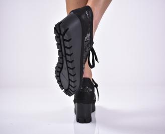 Дамски обувки  естествена кожа черни EOBUVKIBG 3