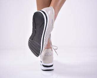 Дамски обувки  естествена кожа бежови EOBUVKIBG 3