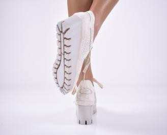 Дамски обувки  естествена кожа бежови EOBUVKIBG 3