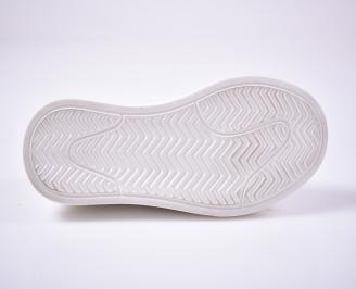 Мъжки обувки естествена кожа бели  EOBUVKIBG