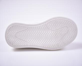 Мъжки обувки естествена кожа бели EOBUVKIBG