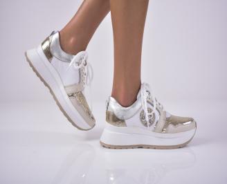 Дамски обувки естествена кожа бели  EOBUVKIBG