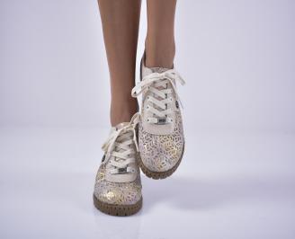 Дамски  обувки естествена кожа бежово EOBUVKIBG