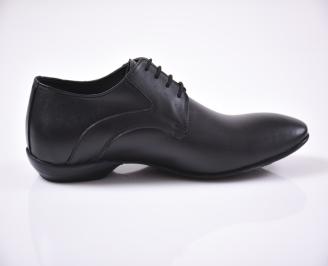 Мъжки официални обувки естествена кожа черни EOBUVKIBG 3