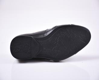 Мъжки официални обувки  естествена кожа черни EOBUVKIBG