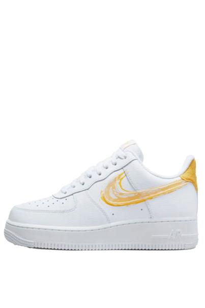 NIKE Air Force 1 Brushstroke Low Shoes White/Yellow