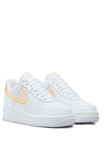 NIKE Air Force 1 Brushstroke Low Shoes White/Yellow 3