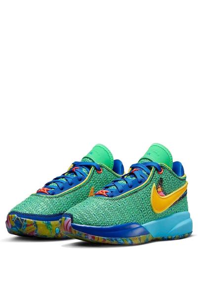 NIKE x LeBron James 20 Gs Shoes Green/Multi 3