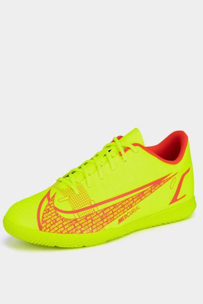 NIKE Mercurial Vapor 14 Club Indoor Football Shoes Volt/Bright Crimson