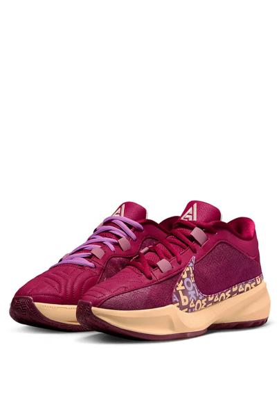 NIKE x Giannis Zoom Freak 5 Alphabet Bros Basketball Shoes Burgundy