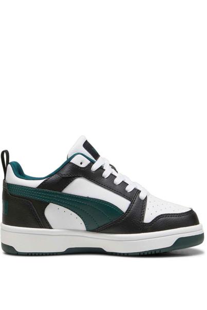 PUMA Rebound V6 Lo Shoes White/Black/Green