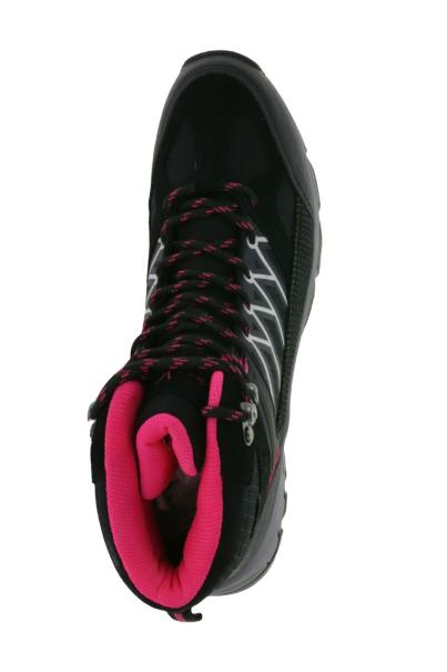 BLACK CREVICE Trekking High-Cut Waterproof Shoes Black/Pink