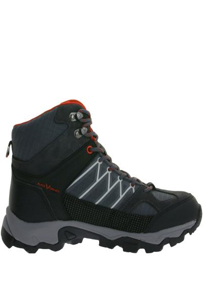 BLACK CREVICE Trekking High-Cut Waterproof Shoes Black/Red