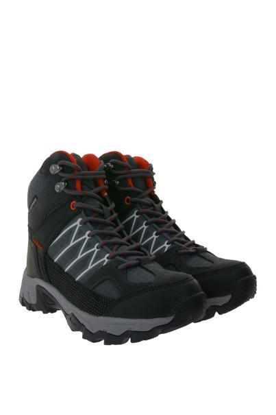 BLACK CREVICE Trekking High-Cut Waterproof Shoes Black/Red