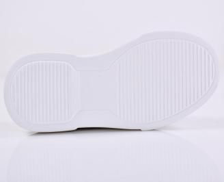 Мъжки кецове естествена кожа бели EOBUVKIBG