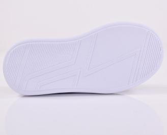 Мъжки кецове естествена кожа сини EOBUVKIBG