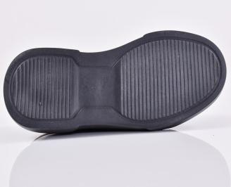 Мъжки кецове естествена кожа черни EOBUVKIBG