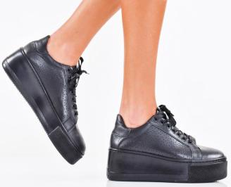 Дамски обувки естествена кожа черни EOBUVKIBG