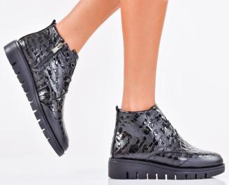 Дамски боти естествена кожа  Гигант черни EOBUVKIBG