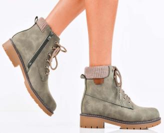 Дамски ежедневни боти зелени EOBUVKIBG