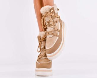 Дамски ежедневни боти бежови EOBUVKIBG