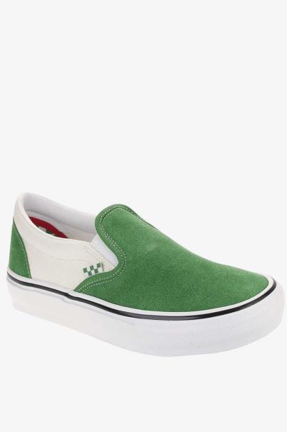 VANS Skate Classics Slip-On Shoes Green/White
