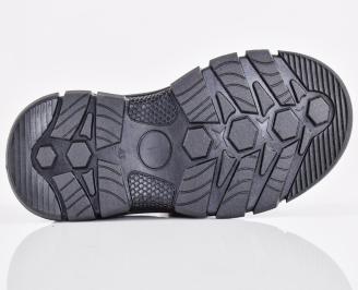 Мъжки боти естествена кожа черни EOBUVKIBG