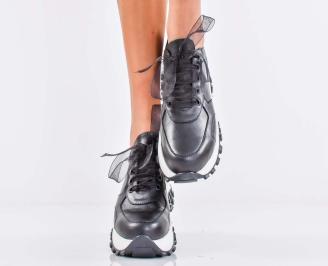 Дамски сникърси естествена кожа бежови EOBUVKIBG