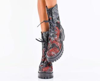 Дамски сникърси естествена кожа черни EOBUVKIBG