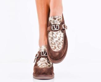 Дамски лоуфъри кафяви EOBUVKIBG