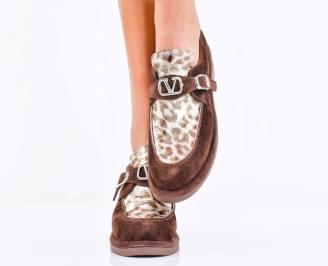 Дамски лоуфъри кафяви EOBUVKIBG