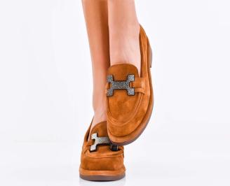 Дамски лоуфъри кафяви EOBUVKIBG