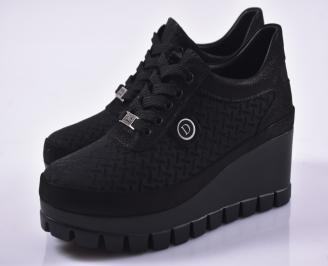 Дамски обувки естествена кожа  черни EOBUVKIBG