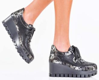 Дамски обувки естествена кожа  черни EOBUVKIBG