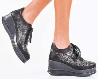 Дамски обувки естествена кожа  черни EOBUVKIBG