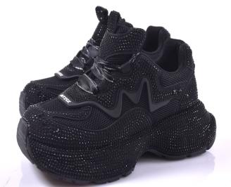 Дамски сникърси черни EOBUVKIBG