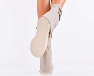 Дамски боти на платформа бежови EOBUVKIBG