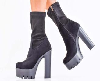 Дамски елегантни боти черни EOBUVKIBG