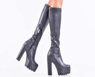 Дамски елегантни ботуши черни EOBUVKIBG