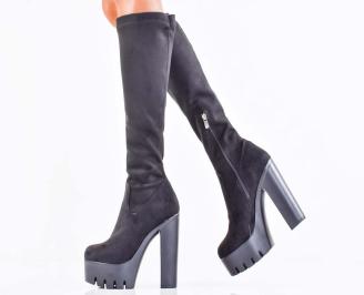 Дамски елегантни ботуши черни EOBUVKIBG