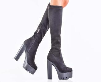 Дамски елегантни ботуши черни EOBUVKIBG