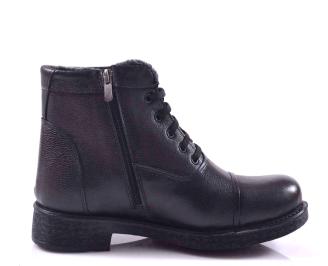 Мъжки боти естествена кожа черни EOBUVKIBG