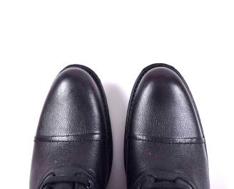 Мъжки боти естествена кожа черни EOBUVKIBG