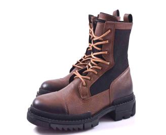 Мъжки боти естествена кожа  кафяви EOBUVKIBG