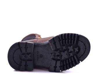 Мъжки боти естествена кожа  кафяви EOBUVKIBG