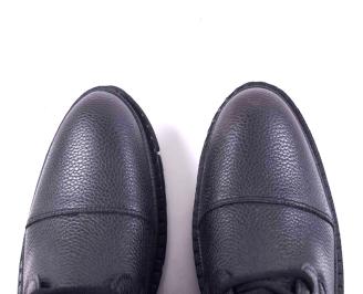 Мъжки боти естествена кожа черни EOBUVKIBG