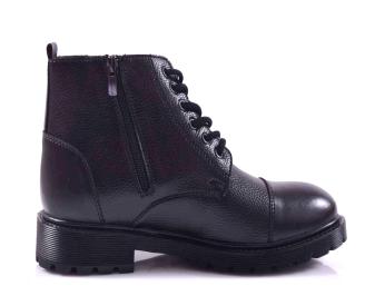 Мъжки боти естествена кожа черни EOBUVKIBG