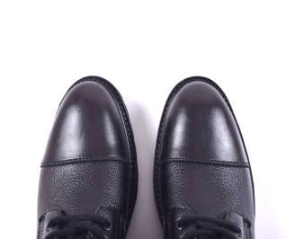 Мъжки боти естествена кожа черни EOBUVKIBG