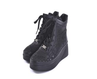 Дамски боти естествена кожа черни EOBUVKIBG